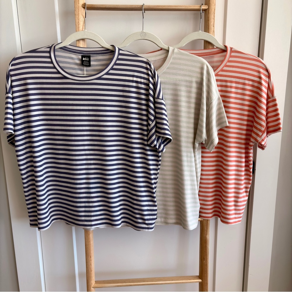 REI Women's Beyonder Striped T-Shirts, Set of 3 medium